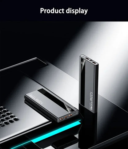 Lenovo 200000mAh Powerbank 120W Super Fast Charging Portable Battery Charger Ultra Capacity LED Digital Display For IPhone