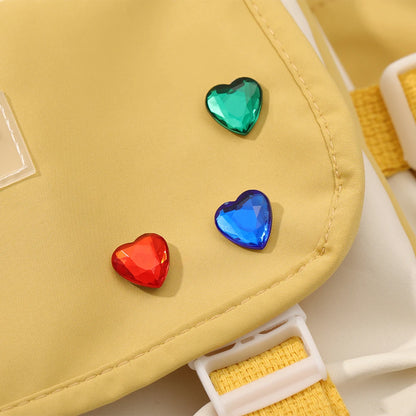 Wholesale Romantic Heart of the Ocean Brooches Blue Red Green Resin Crystal Pins For Women Girls Coat Blouse Bag Jewelry Gift