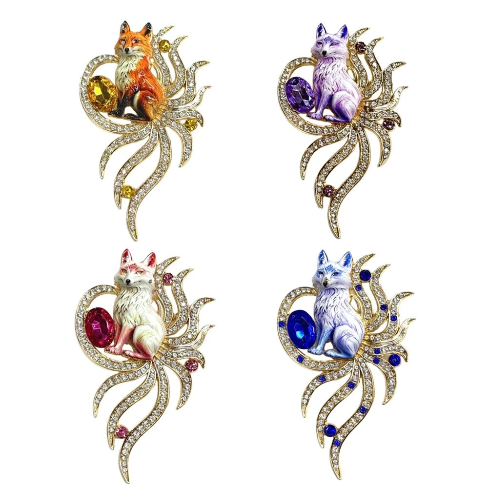 Baroque Luxury Fox Animal-Themed Brooches for Men and Women, Jewelry, Fashion Accessories, and Party Gifts