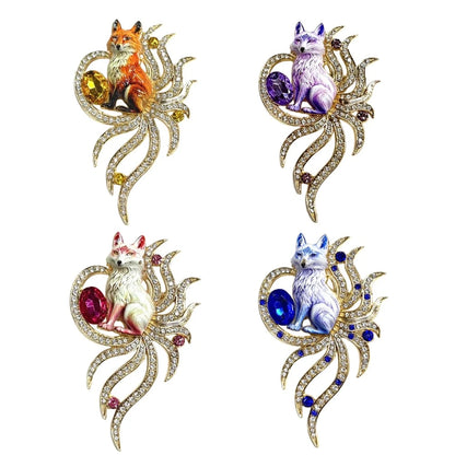 Baroque Luxury Fox Animal-Themed Brooches for Men and Women, Jewelry, Fashion Accessories, and Party Gifts