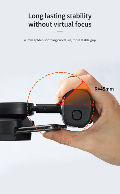 Single-Axis Phone Grip with Bluetooth LED Selfie Light, Adjustable Angle for Smartphone Photography, Video Live Streaming