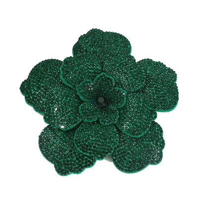 Three-dimensional Rhinestone Camellia Rose Brooch for Women's Fashion Pin High-end Luxury Jewelry Accessories Party Gift Corsage