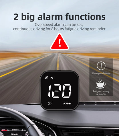 Universal Car Mini HUD G4S GPS Head Up Display Auto Digital KMH/MPH Speedometer Black / Green Font Speed Board  Projection