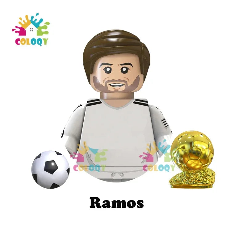 Kids Toys Football Stars Building Blocks Sport Player Mini Action Figures Toys For Boys Christmas Gifts