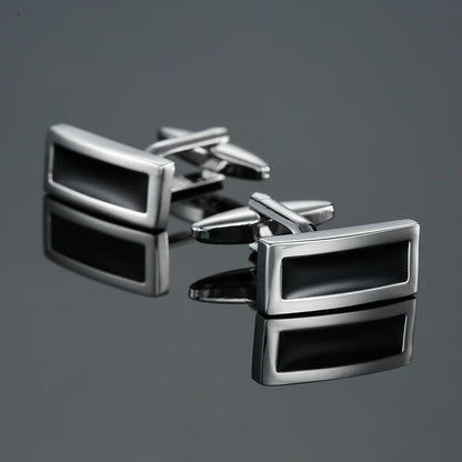 Luxury men's French shirt cufflinks classic square blue and black retro patterns cuff buttons suit accessories jewelry wholesale