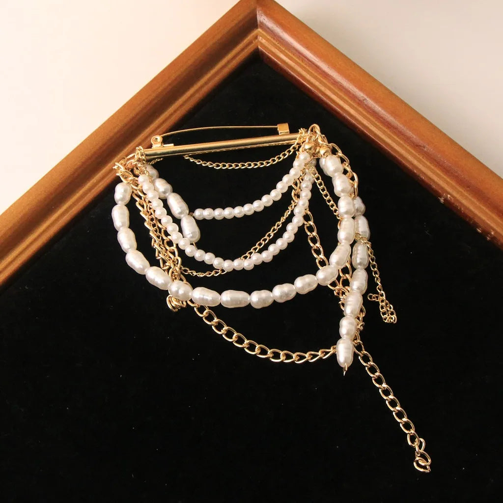 Affordable Luxury Floral Tassel Brooch for Men and Women, Jewelry, Fashion Accessories, Party Gift