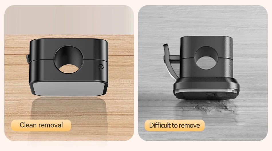 Rocoren Magnetic Cable Organizer Smooth Adjustable Cord Holder Magnet Desktop Cable Management Wire Protector Cable Clips Set