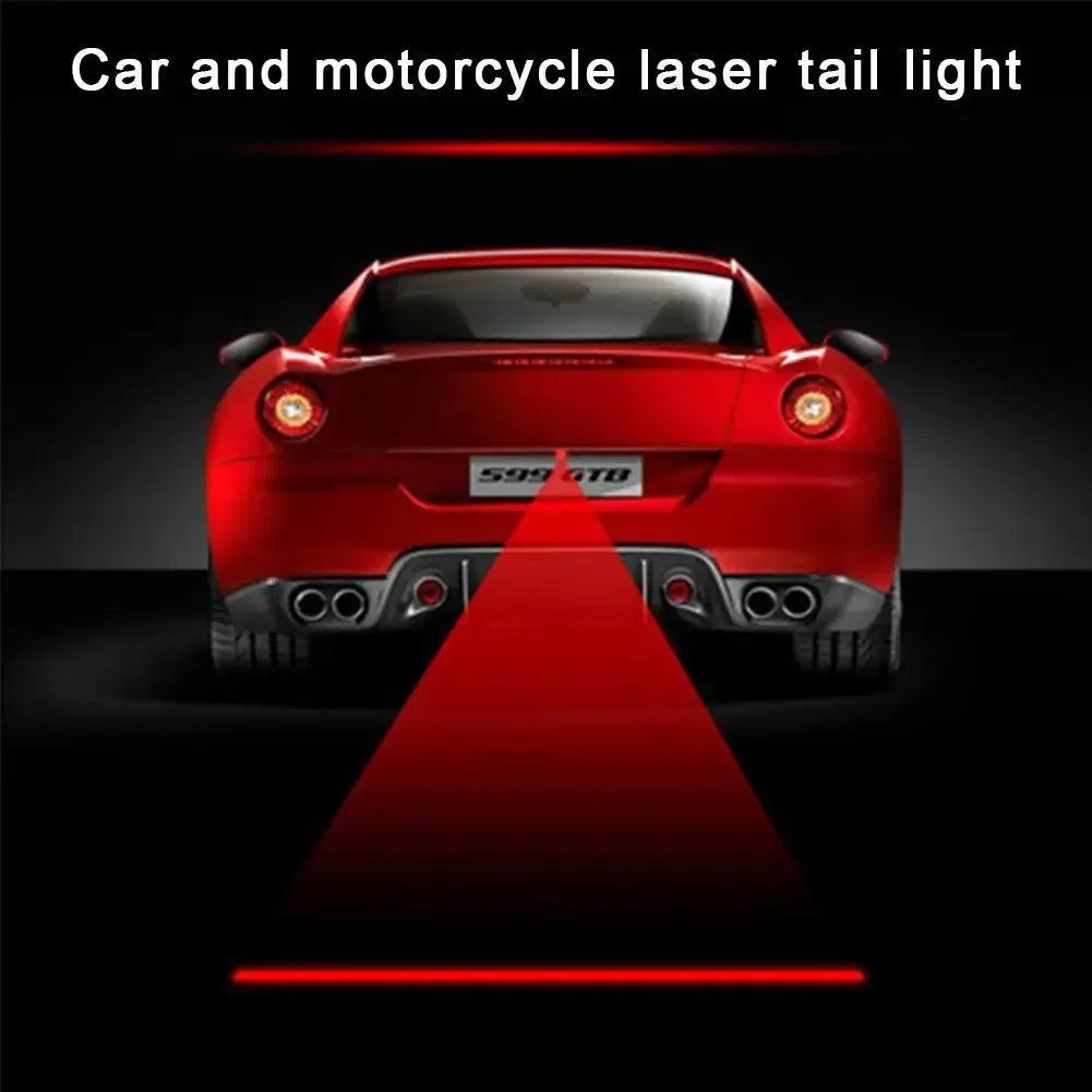 Car LED Laser Light Anti Fog Spotlights LED Anti Collision Taillight Warning Lights Fog Lights Warning Emergency Light Universal