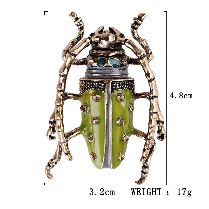 SHMIK Women Men Bee Beetle Crystal Pearl Brooches Pin Fashion Metal Cute Insect Jewelry Accessoreis Retro Women's Men's Brooch