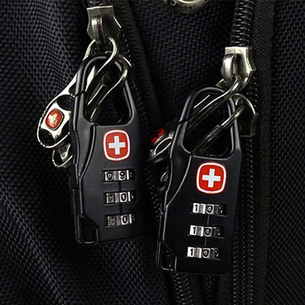 3pcs Outdoor Backpack Handbag Zipper Lock Anti Theft Portable Mini Combination Code Number Lock for Travel Backpack Accessories