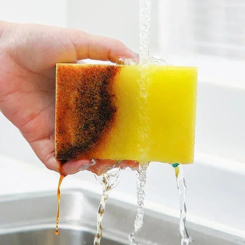5PCS Kitchen Sponges Dual-Sided Scrub Pads Super Absorbent Dish Towel Scratch Resistant Scrubbing Sponge Highly Absorbent