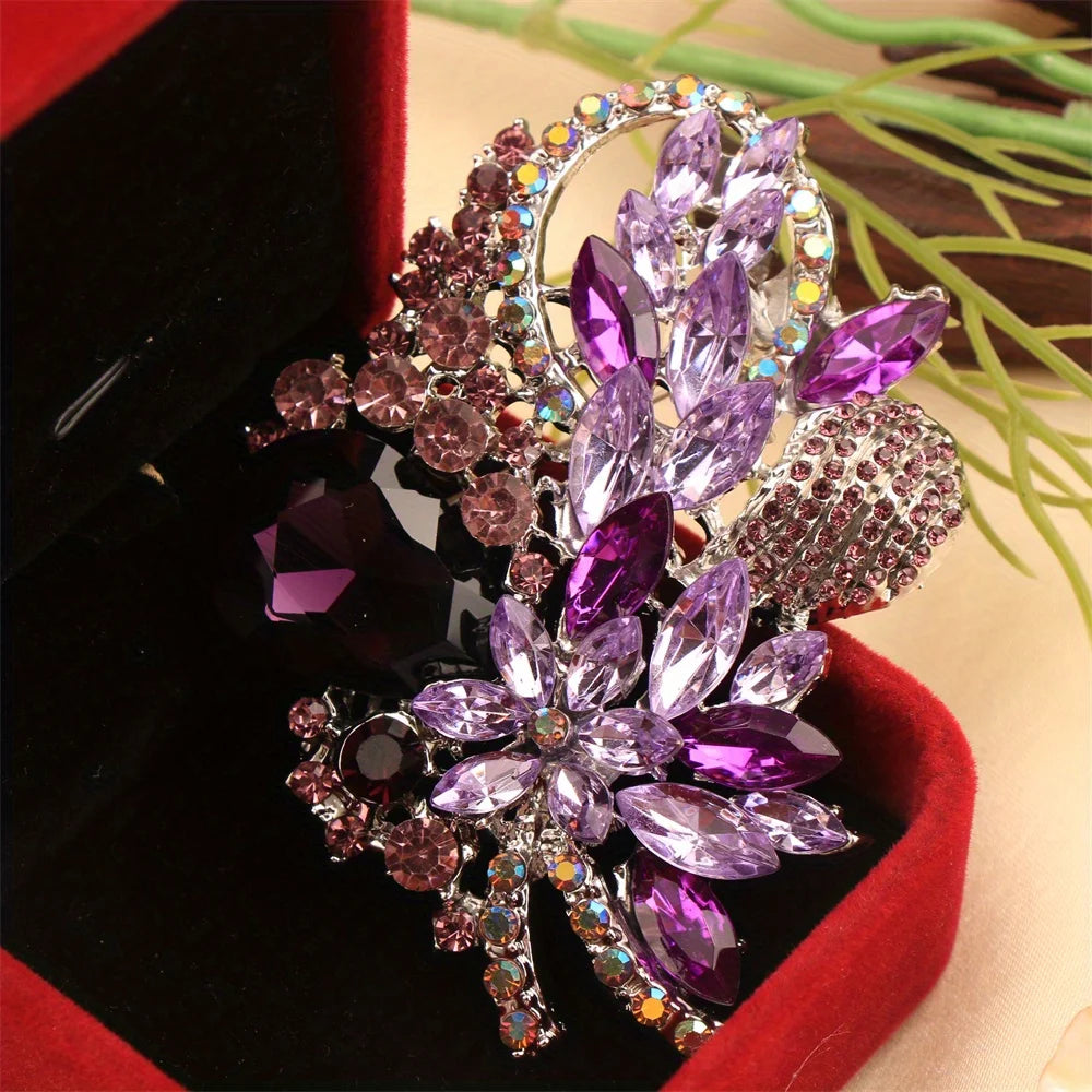 Baroque Luxury Floral Design Brooch for Men and Women, Jewelry Accessories, Wedding, Holiday, and Party Gift