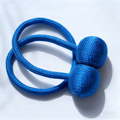 2pcs Magnetic Curtain Tiebacks, Ball Shape Rope Buckle, No Drilling Creative Curtain Straps, Multiple Colors Available