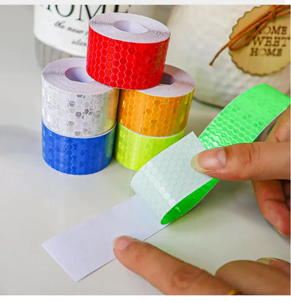 Solid Color Reflective Stickers Personality Waterproof Car Class Modification Warning Signs Highlighting Safety Reflective Strip