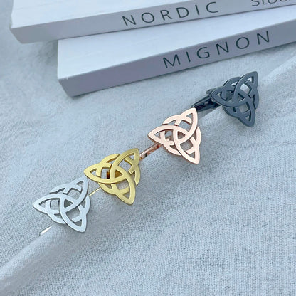 Men's Cufflinks Triangular Cuff Links Silvery Suit Shirt Cufflink for Men Stainless Steel Jewelry Accessories Retro Party Gifts