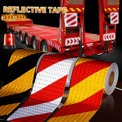 Car Bumper Reflective Stickers Reflective Warning Strip Tape Secure Reflector Stickers Decals Safety Warning Tape