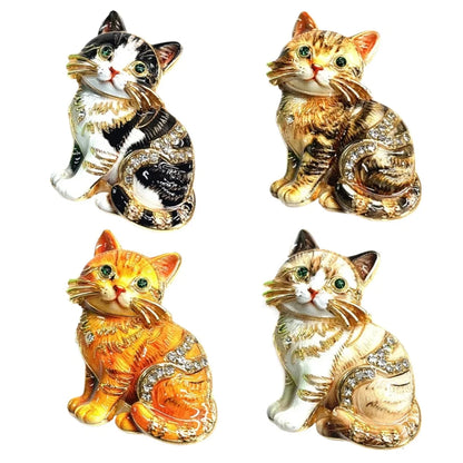 Baroque Luxury Cartoon Cat Animal Design Brooches for Men and Women, Jewelry, Fashion Accessories, Wedding, Holiday, Party Gifts