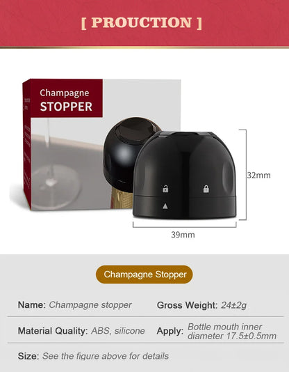 Vacuum Sealed Wine Bottle Plug Champagne Stopper Leak-Proof And Fresh Bottle Cap Wine Corks Bar Accessories Supplies
