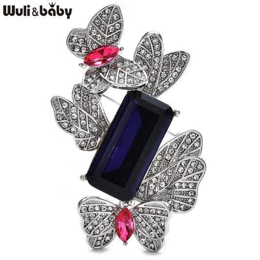 Wuli&baby Designer Butterfly Flower Brooches For Women Lady Elegant Insects Geometric Office Party Brooch Pins Gifts