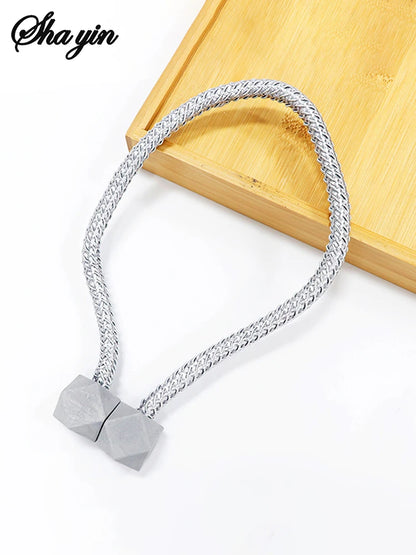 4pcs Curtain Tiebacks with Strong Magnet Thick Rope Design for Bedroom Living Room Kitchen Durable Plastic Home Decor Accessory