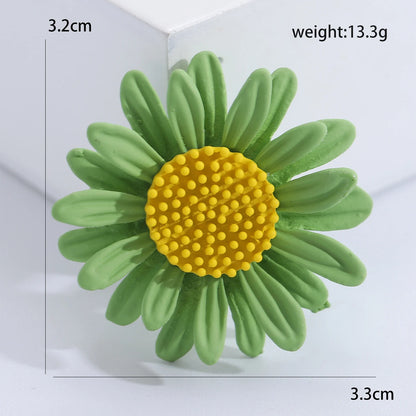 Enamel Sunflower Brooches for Women Unisex Pearl Flower Botanical Pins Banquet Party Backpack Gifts Jewelry Accessories