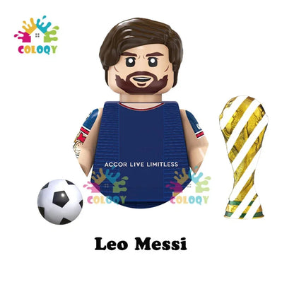 Kids Toys Football Stars Building Blocks Sport Player Mini Action Figures Toys For Boys Christmas Gifts