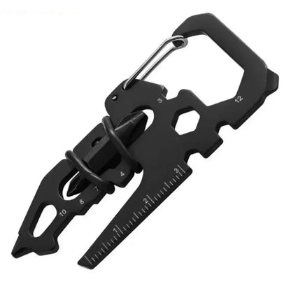 Stainless Steel Multifunction Carabiner Keychain, Bottle Opener Card Tool, Outdoor Camping Climbing Portable Accessories