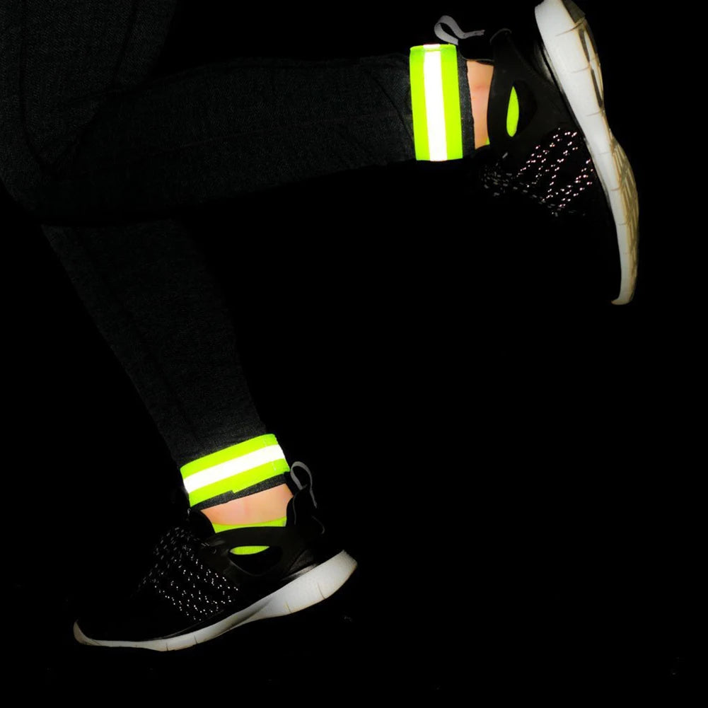 1PCS Running Reflective Arm Band for Wrist Ankle Leg Safety Reflector Tape Night Walking Cycling Led Bracelet Strap High Visibil