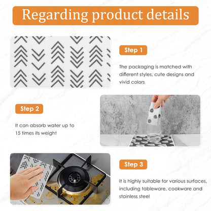 5/6/12Pcs Swedish Dishcloths Absorbent Cellulose Sponge Cloths Non Scratch Swedish Towels Biodegradable Kitchen Cleaning Tools