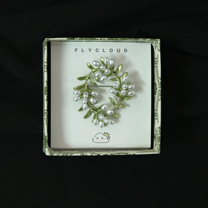 Elegant and Beautiful Green Vine Flower Design Men's and Women's BroochPins，JewelryAccessories, WeddingHolidayPartyCouples Gifts