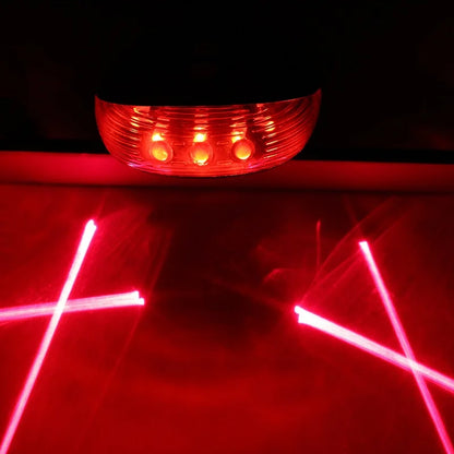 Bicycle Bike LED Lights  2 Lasers 5 LED Waterproof Cycling Taillight Safety Warning Taillight MTB Bike Rear Tail Lights
