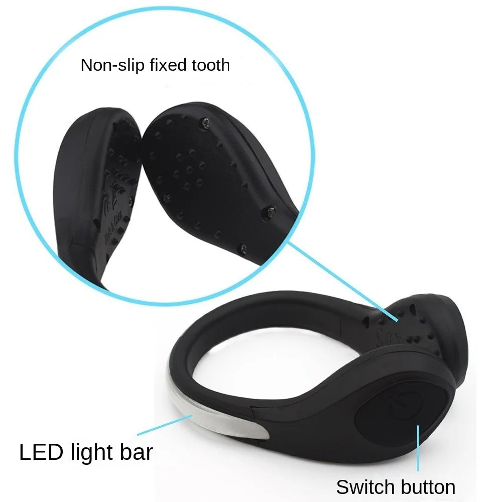 Outdoor Running Light LED Luminous Shoe Clip Light Night Safety Warning Bright Flash Light Sport Bicycle Bike Shoe ClipLight
