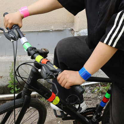 5pcs Cycling Pvc Reflective Bracelet Wristband Fun Run Star Should Support Safety Warning Reflective Ring Bracelet Concert Protection