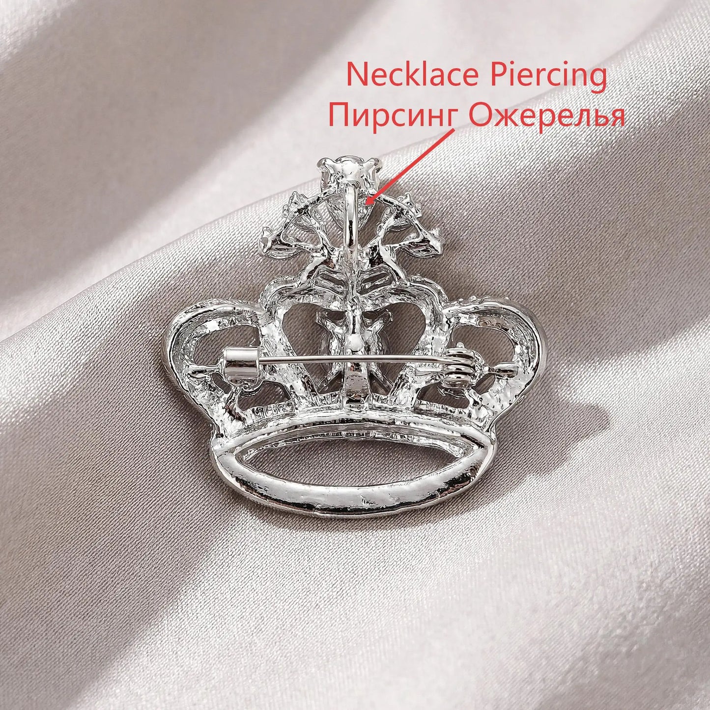 Beaut&Berry Luxury Rhinestone Crown Brooches for Women Unisex Court Pins Casual Party Jewelry Accessories Gifts Decoration