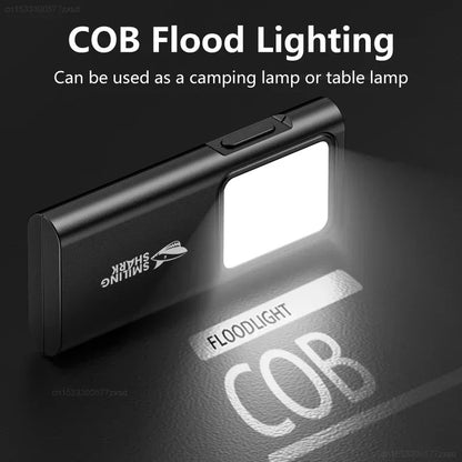 Mijia SMILING SHARK TIP065 Rechargeable Worklight COB Floodlight Pocket Flashlight with Clip Design Outdoor Camping Lamp Tools