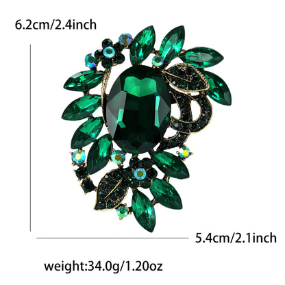 Beaut&Berry Luxury Crystal Glass Brooches for Women Rhinestone Pins Friends Party Gifts Banquet Jewellery Accessories