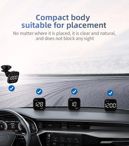 Universal Car Mini HUD G4S GPS Head Up Display Auto Digital KMH/MPH Speedometer Black / Green Font Speed Board  Projection