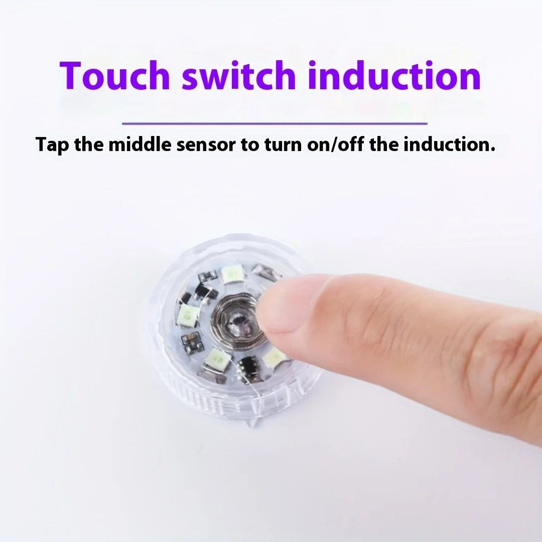 2Pcs Motion Sensor LED Indoor Ambient Lights - Touch Activated Battery-Free for Reading & Storage Box Lighting