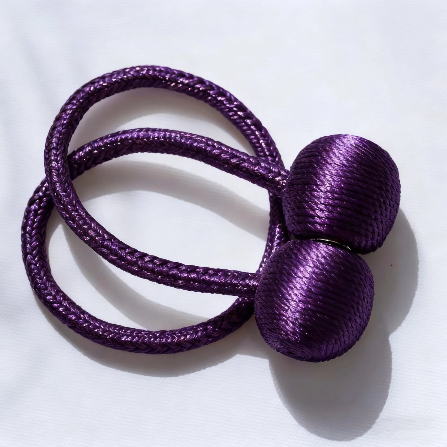 2pcs Magnetic Curtain Tiebacks, Ball Shape Rope Buckle, No Drilling Creative Curtain Straps, Multiple Colors Available