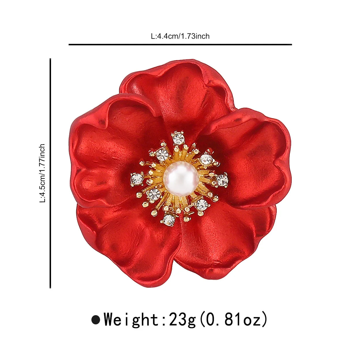 3PCS Red Rose Brooches For Women Elegant Flower Enamel Lapel Pin Fashion Design Valentine'S Day Gift