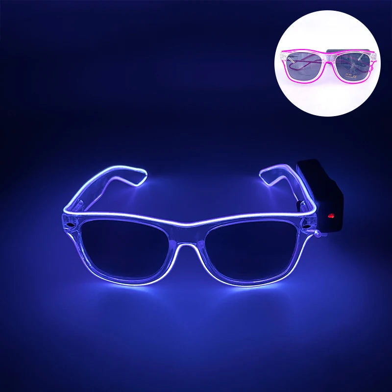 New Cool Wireless Glowing LED Light Up Glasses For Rave Festival Party Luminous Neon Mosaic Sunglasses club disco Eye Glasses