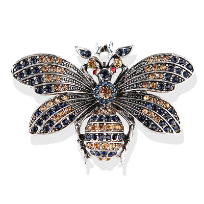 SHMIK Women Men Bee Beetle Crystal Pearl Brooches Pin Fashion Metal Cute Insect Jewelry Accessoreis Retro Women's Men's Brooch