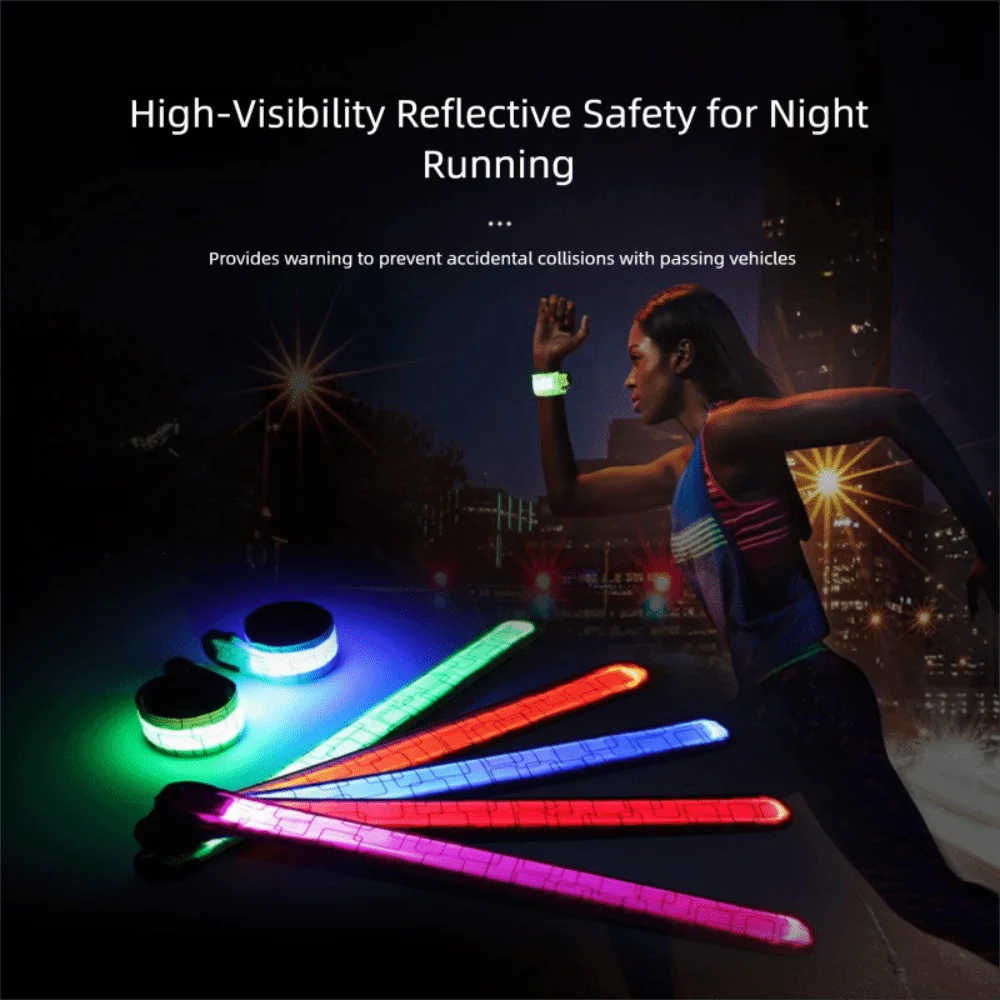 Night Running Armband LED Light Band Cycling Safety Armband Outdoor Sports Safety Arm Belt Leg Warning Wristband