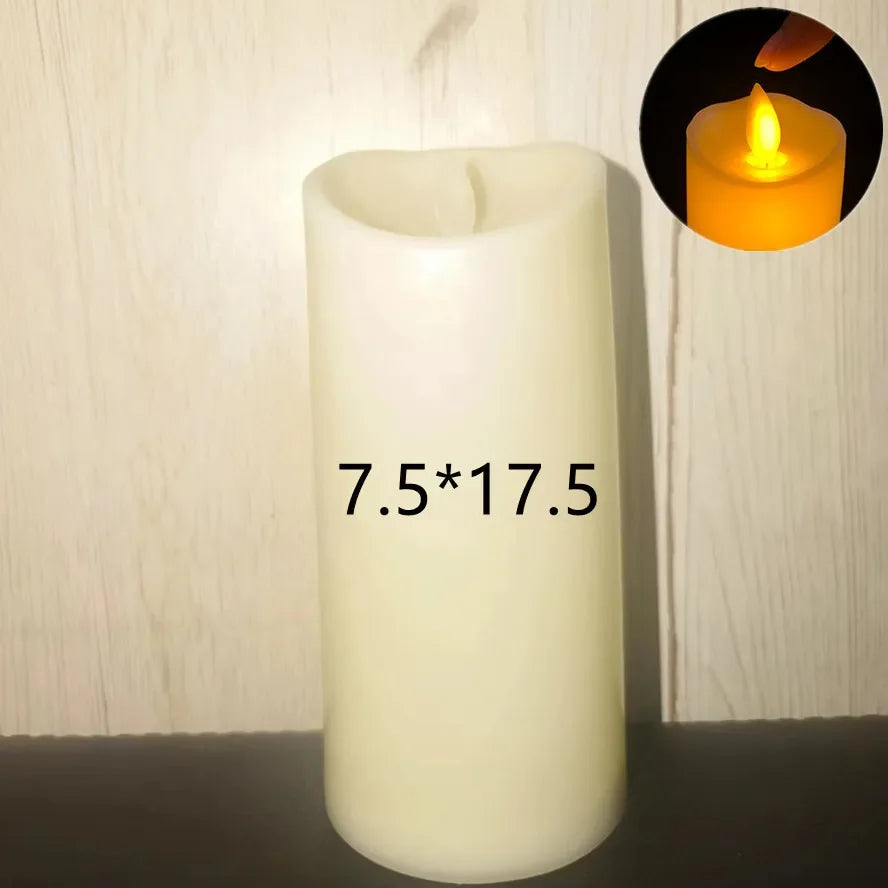 Wholesale LED Flameless Candles Flickering Light for Christmas Wedding Birthday Party Decor, 1–10PCS Battery Operated Candle