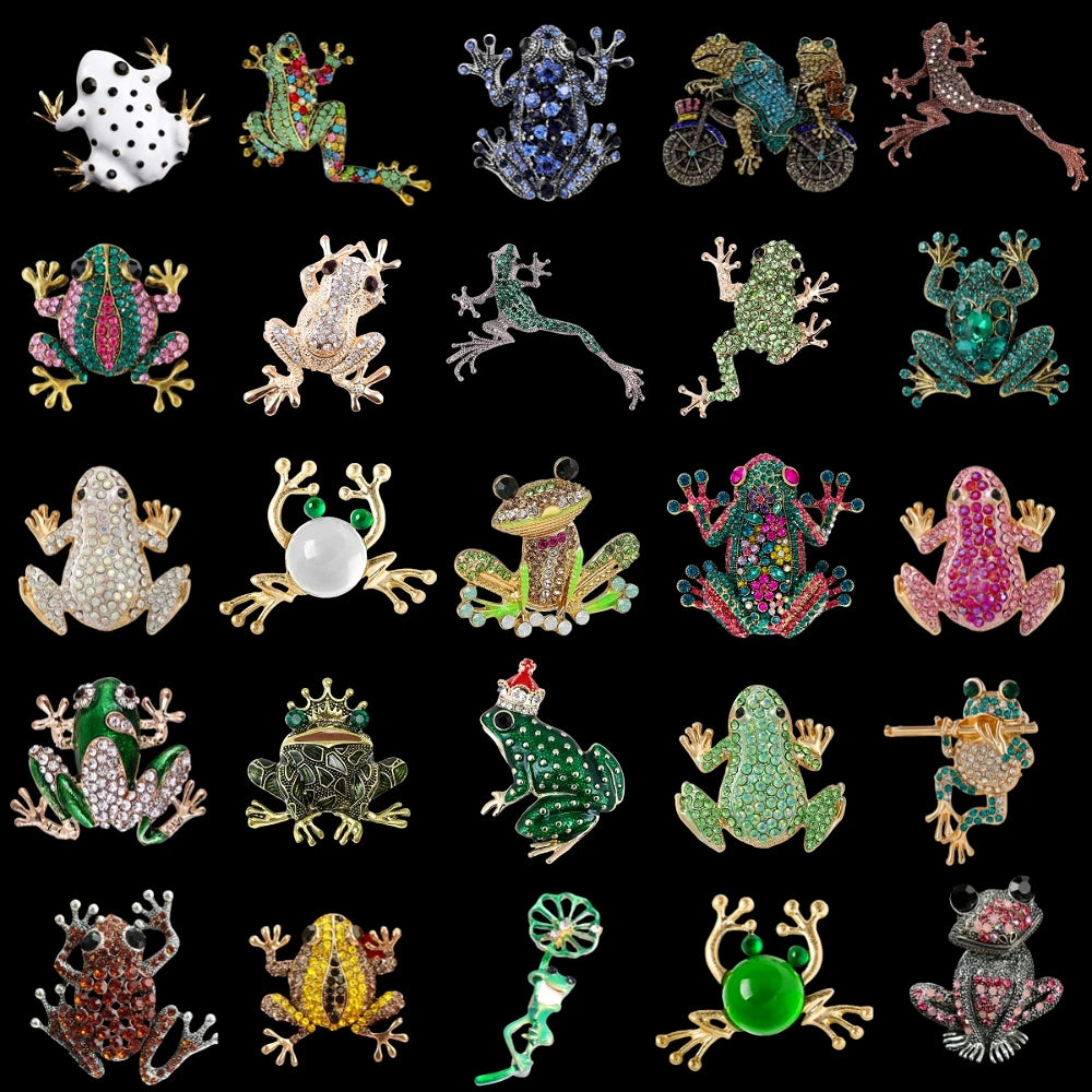 Baroque Luxury Frog Collection: Brooches and Pins for Men and Women, Jewelry, Fashion Accessories, and Party Gifts