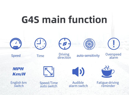 Universal Car Mini HUD G4S GPS Head Up Display Auto Digital KMH/MPH Speedometer Black / Green Font Speed Board  Projection