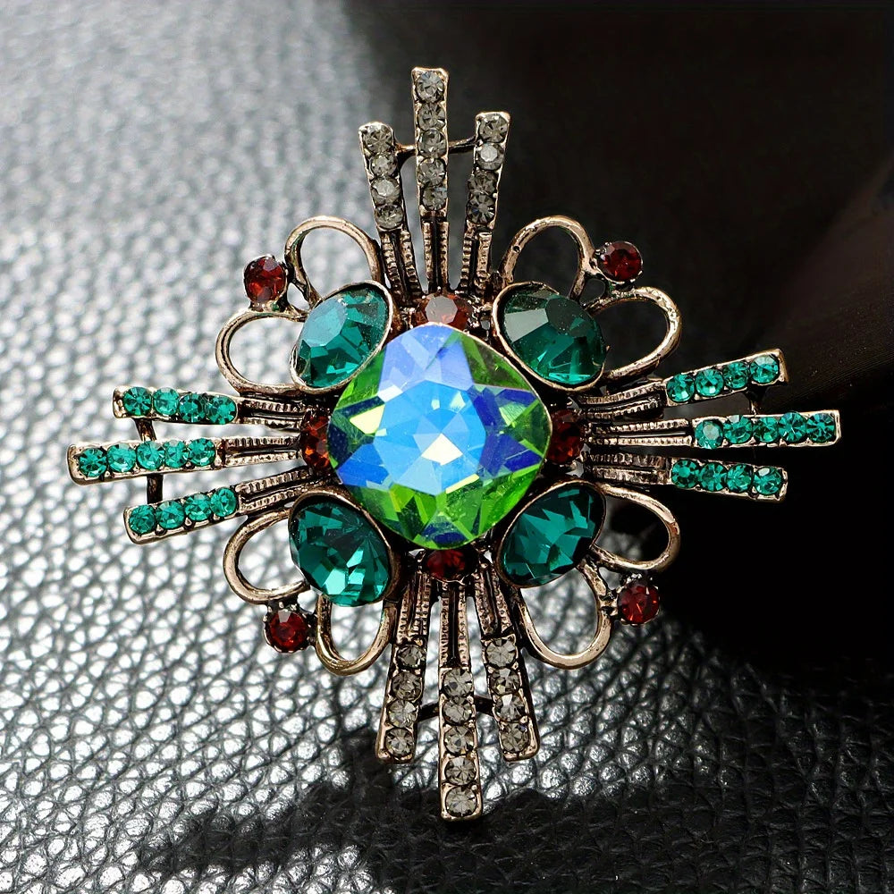 Baroque-Style Luxury Vintage Cross Brooch for Men and Women, Jewelry, Fashion Accessories, Wedding and Party Gifts