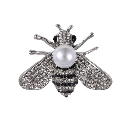 High-end Green Crystal Bee Brooches Laday Luxury Rhinestone Insect Collar Pins Hat Shawl Scarf Decor Fashion Jewelry Gifts