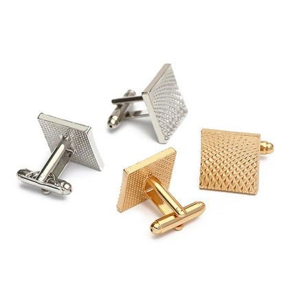 Luxury Quality Men's Cufflinks Classic Geometric Square Metal Sleeve Nails Fashion Cuff Buttons for Clothes Man Wedding Jewelry
