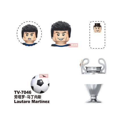 2026 NEW World Famous Football Players Figurine Messi Ronaldo Neymar Lewandowski Mini Action Building Block Model Toy Kids Gifts
